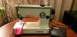 Vintage Sears Kenmore Portable Sewing Machine Model 158 10302 W/attachments