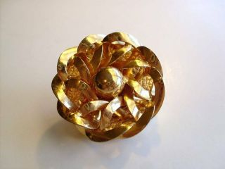 Pat.  Pend.  Signed Huge Heavy Pin Wheel Dress/scarf Clip