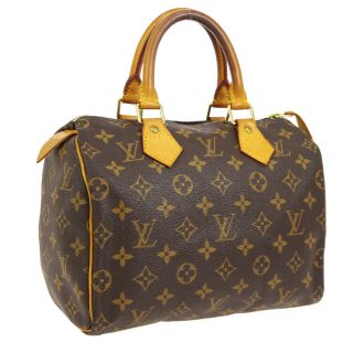 Authentic Louis Vuitton Speedy 25 Hand Bag Monogram Canvas M41528 Vintage A44178