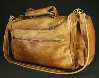 Vintage Leather Camera Bag Case Shoulder Strap 1950’s Leather Suede Old