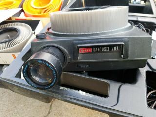 35mm Slide Projector Kodak Carousel 700H (Vintage) With carry Case/Cassette 2
