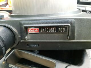 35mm Slide Projector Kodak Carousel 700H (Vintage) With carry Case/Cassette 5