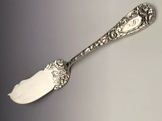 Chrysanthemum By Durgin Sterling Silver Master Butter Knife 7 "