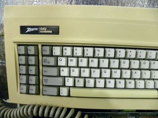 Vintage Zenith Data System XT Z - 150 Keyboard Mechanical Green Sliders 3