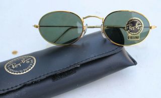 Vintage Bausch & Lomb Ray Ban Sunglasses Tortuga W G - 15 Lens 47mm Gold 90s Round