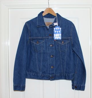 Bnwt Levi`s Vintage Clothing Denim Trucker Jacket Ladies Size L,  Made In Usa