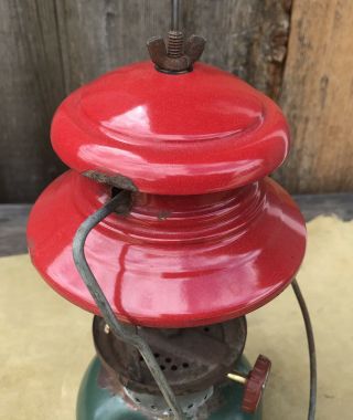 Vintage Coleman Lantern 200a 1951 Christmas Lantern 11/51 Red and Green 6