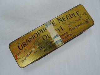 Vintage Gramophone Needle Tin HMV His Masters Voice Nipper Dog Outfit 1930s 7