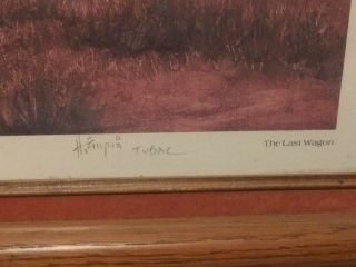 Vintage Hal Empie Print,  The Last Wagon,  Signed and Framed 2