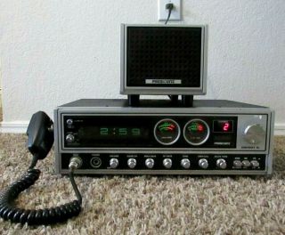 Vintage President Electronics Dwight D Cb Radio Base Station W/ External Speaker