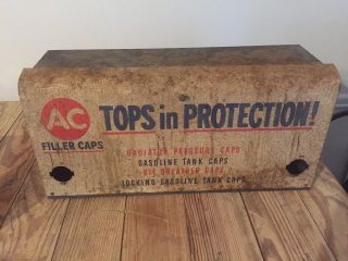 Vintage Ac Radiator Caps Counter Top Display Cabinet Sign Gas Oil