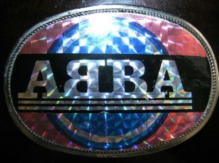 Abba Rock Band 1970s Belt Buckle Vintage (not Pacifica) Prismatic