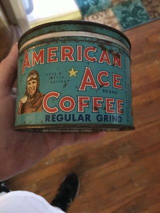 Vintage American Ace Coffee Tin / Can 3
