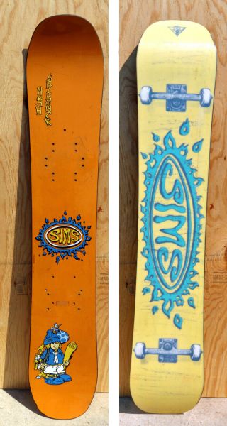 1993 Sims Noah Salasnek Vintage Pro Snowboard - Classic Orange Top Skateboard