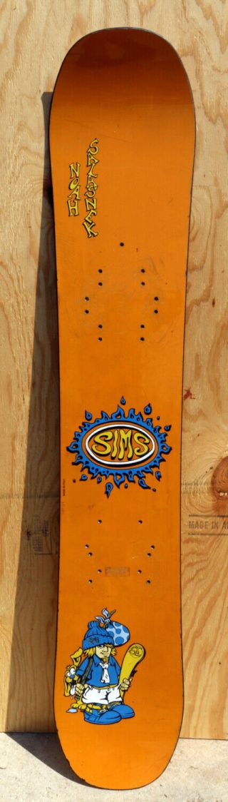 1993 Sims Noah Salasnek Vintage Pro Snowboard - Classic Orange Top Skateboard 2
