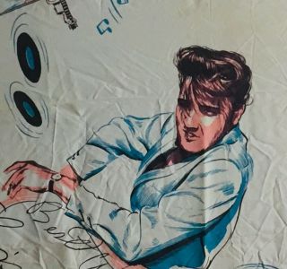 AUTH Elvis Presley 1956 Vintage Handkerchief/Scarf King Of Rock RARE FIND 2