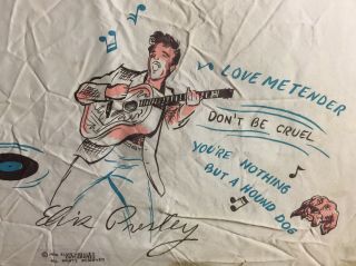 AUTH Elvis Presley 1956 Vintage Handkerchief/Scarf King Of Rock RARE FIND 7
