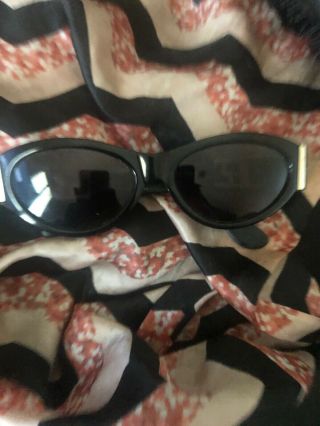 Gianni Versace Vintage Medusa Sunglasses Mod.  492 Black Cateye Nos 1990s
