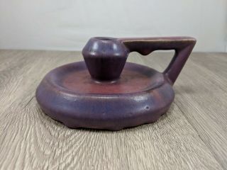 Vintage Fulper Early 20th Centry Rare Pottery Dipstick Candlestick Holder Violet