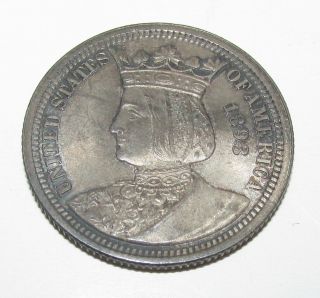 1893 Silver Coin Isabella Quarter Dollar Commemorative - Rare Coin 25c