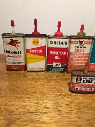 Vintage Oil Can SHELL MOBIL SINCLAIR PHILLIPS 66,  Others Household Oil 2
