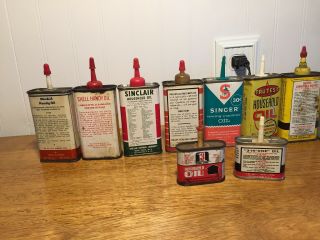 Vintage Oil Can SHELL MOBIL SINCLAIR PHILLIPS 66,  Others Household Oil 5