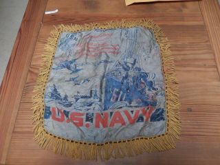 Vintage Ww Ii - U.  S.  Navy - Pillow Cover Collectible