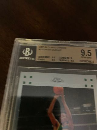 Kevin Durant 2007 TOPPS CHROME ROOKIE BGS 9.  5 Rare, 2