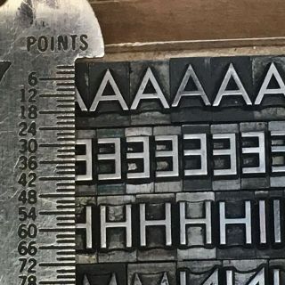Futura Medium 24 pt - Letterpress Type - Vintage Metal Lead Sorts Font Fonts 3
