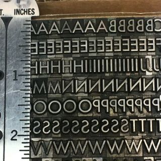 Futura Medium 24 pt - Letterpress Type - Vintage Metal Lead Sorts Font Fonts 4
