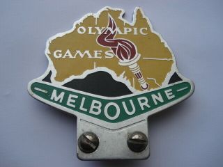 C1956 Vintage Olympic Games Melbourne Car Badge