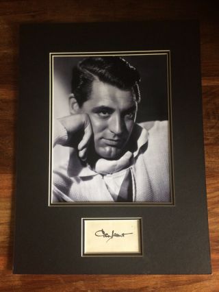 Cary Grant Signed Autographed Vintage Sexy 16 X12 Display,