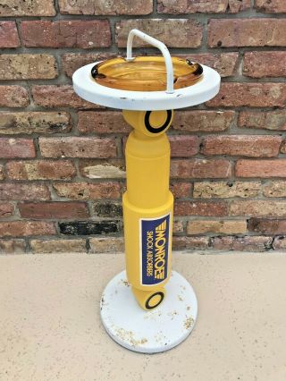 Vintage Gas Service Station Monroe Shock Absorber Glass Ashtray Sign Man Cave