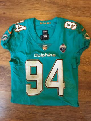 Rare Lawrence Timmons Miami Dolphins Game Worn Auto Jersey London Games