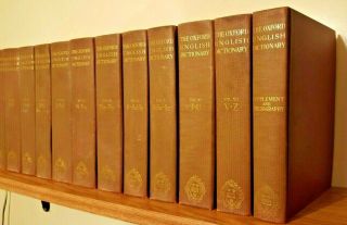 Oxford English Dictionary - Complete Vintage Set 12 Volumes Plus Supplement 1933