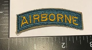 Post Ww2 Us Army Special Forces Teal Airborne Tab Patch No Glow Rare