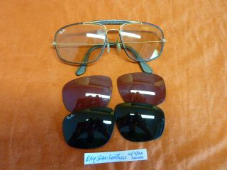 Vintage Ray Ban Leather Sunglass W/extra Glass Lenses