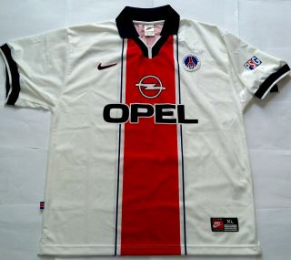 Paris Saint - Germain 1997 Opel Vintage Nike Away Shirt Jersey Maglia 1998 Psg St