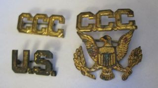 Vintage 1930 - 1940 Ccc Civilian Conservation Corps Pins,  U,  S,  Badge Pinbacks