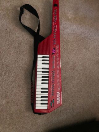 Yamaha Shs - 10 Red Keytar Vintage Synthesiser Midi Keyboard