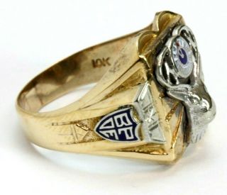 Stunning Vintage BPOE Elks Mens 10K YELLOW GOLD Ring: Size 11.  5,  7.  8 Grams 2
