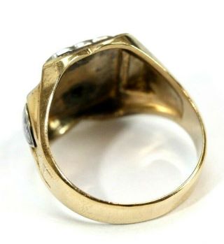 Stunning Vintage BPOE Elks Mens 10K YELLOW GOLD Ring: Size 11.  5,  7.  8 Grams 7