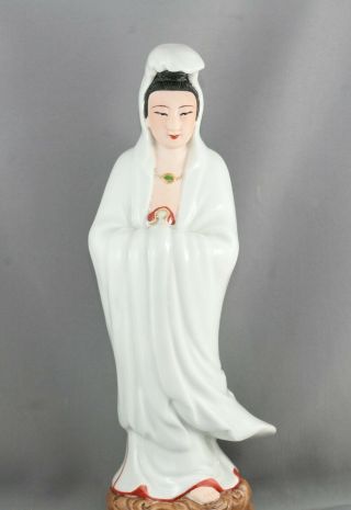 One Of A Kind Vintage Chinese Blanc De Chine 德化白瓷 Porcelain Guan Yin Statue