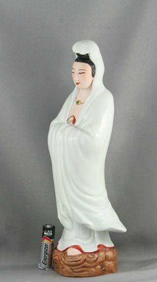 One Of A Kind Vintage Chinese Blanc De Chine 德化白瓷 Porcelain Guan Yin Statue 3