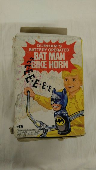 Very Rare Vintage Durham ' s Batman Bike Horn Bicycle Bat Man Comic dc 3