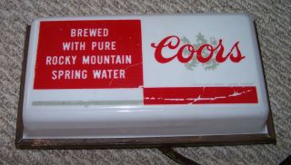 Vintage Coors With Pure Rocky Mountain Lighted Beer Sign Neon Products Lima Ohio