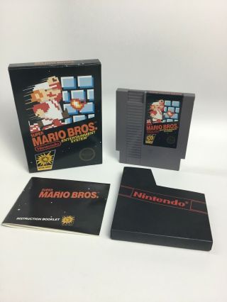 Vintage 1985 Nintendo Nes Mario Bros.  (5 Screw) Complete