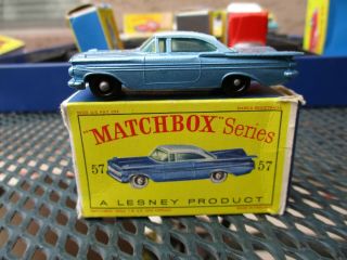 Vtg Matchbox Chevrolet Impala 57 Lesney Made In England Toy Car