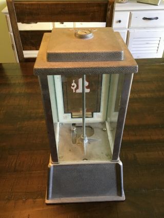 Vintage 1¢ Gumball Peanut Machine Penny Arcade Metal Glass 3