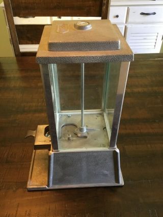 Vintage 1¢ Gumball Peanut Machine Penny Arcade Metal Glass 4